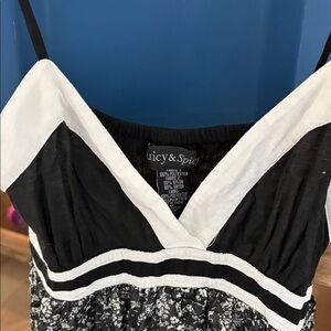Juicy & Spicy Black and White Floral Dress